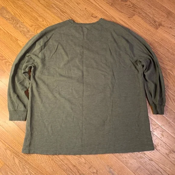 Britches Men’s 2XL Waffle Knit Thermal Long Sleeve Shirt - Olive Green - Picture 3 of 6